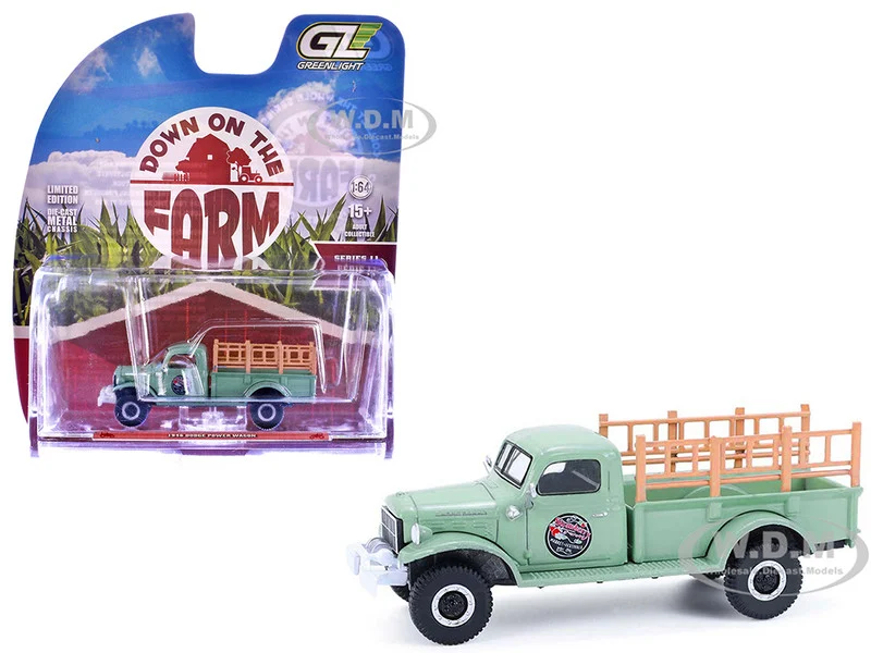 1946 Dodge Power Wagon Pickup Truck "Strawberry Farm" Green "Down on the Farm" Series 11 1/64 Diecast Model by Greenlight - Dodge Models