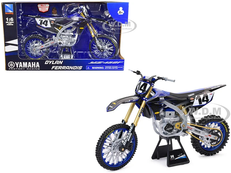 Yamaha YZ450F Motorcycle #14 Dylan Ferrandis "Yamaha Factory Racing" 1/6 Diecast Model by New Ray - Yamaha Motorcycles