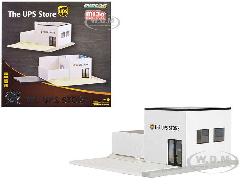The UPS Store Diorama "Mechanic's Corner" for 1/64 Scale Models by Greenlight - Accessories