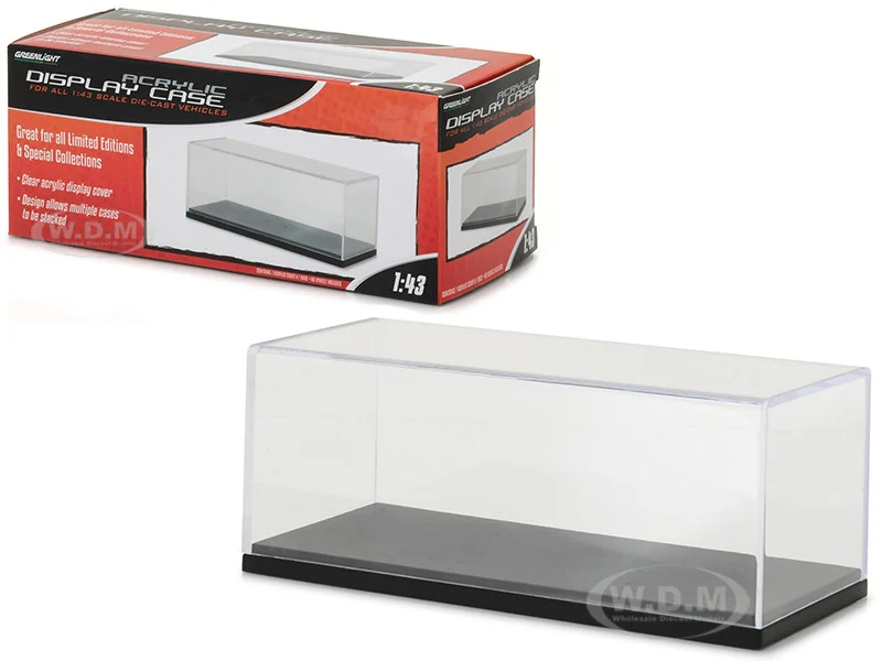 Acrylic Display Show Case with Plastic Base for 1/43 Scale Model Cars by Greenlight - Accessories