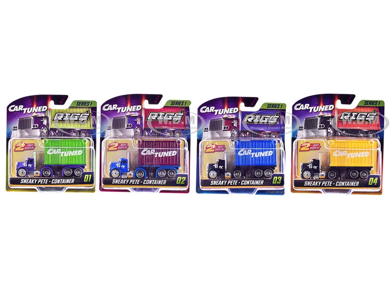 "Rigs" Container Case Series 1 Set of 4 Pieces Diecast Model Cars by CarTuned - Other