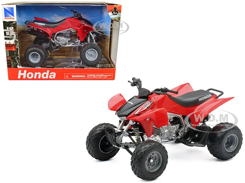 Honda TRX 450R ATV Red 1/12 Diecast Motorcycle Model by New Ray - Honda Motorcycles