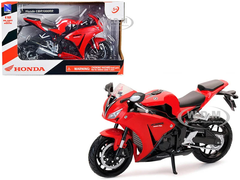 Honda CBR 1000RR Motorcycle Red and Black 1/12 Diecast Model by New Ray - Honda Models