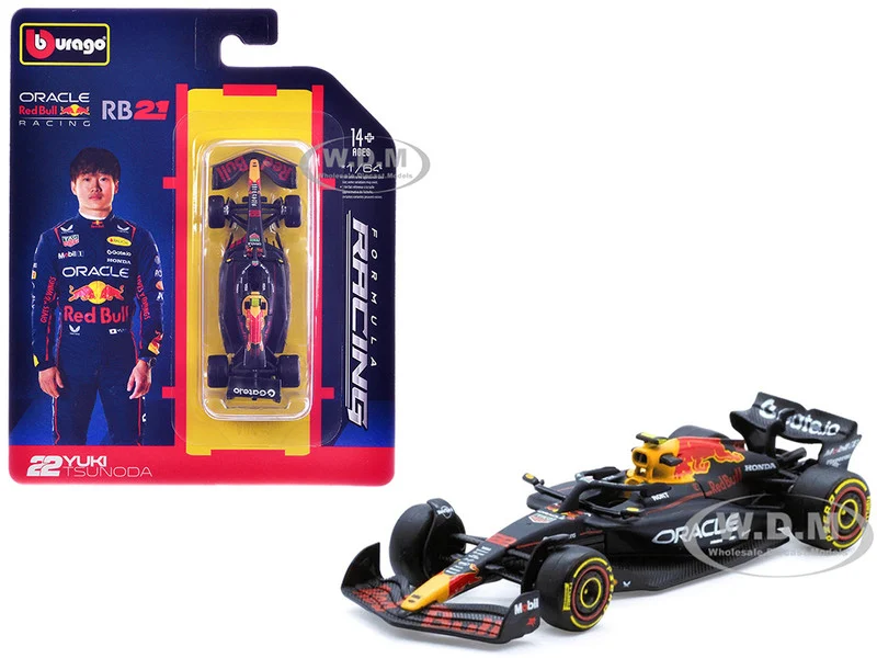 Red Bull Racing RB21 #22 Yuki Tsunoda Formula One F1 World Championship (2025) "Formula Racing" Series 1/64 Diecast Model Car by Bburago - Formula 1 Models