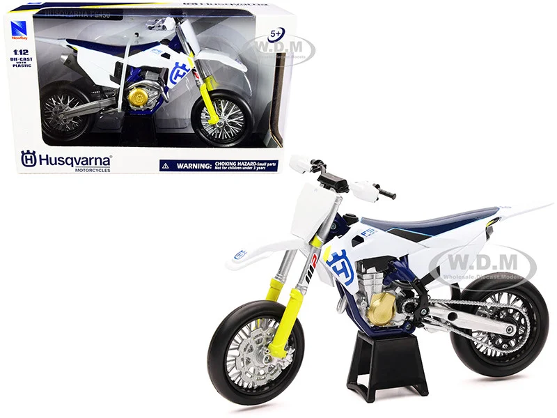 Husqvarna FS450 White and Blue 1/12 Diecast Motorcycle Model by New Ray - Other
