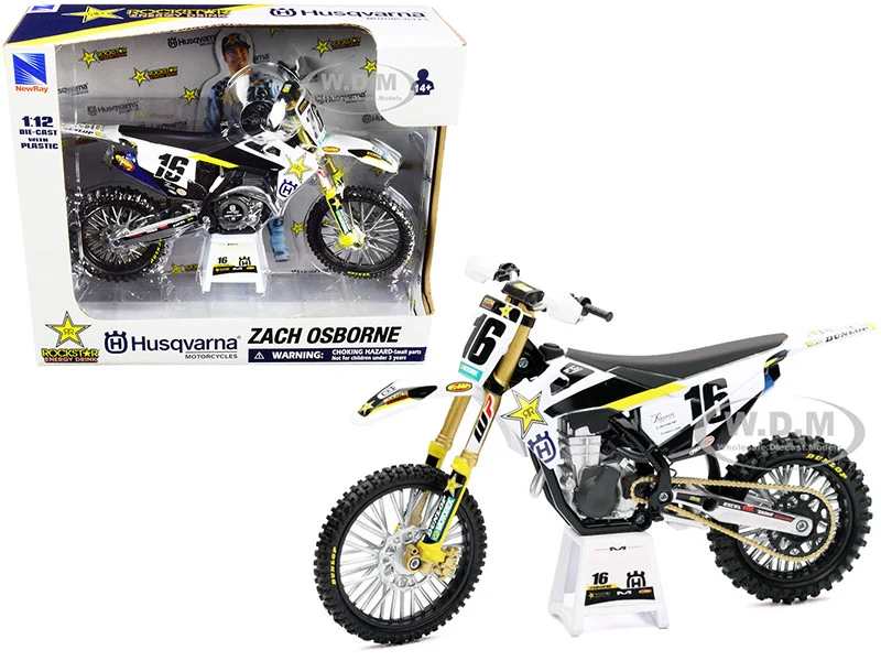 Husqvarna FC450 #16 Zach Osborne "Rockstar Energy Drink" 1/12 Diecast Motorcycle Model by New Ray - Other