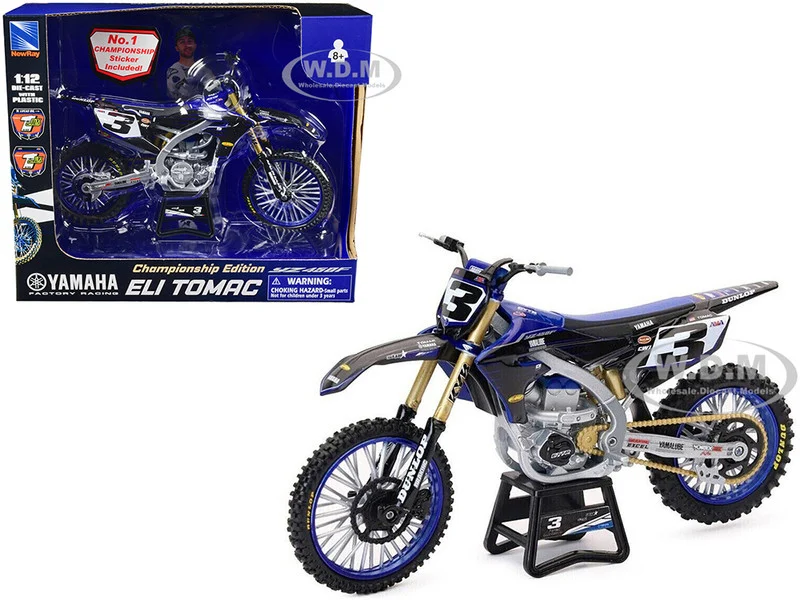 Yamaha YZ450F Championship Edition Motorcycle #3 Eli Tomac "Yamaha Factory Racing" 1/12 Diecast Model by New Ray - Yamaha Motorcycles