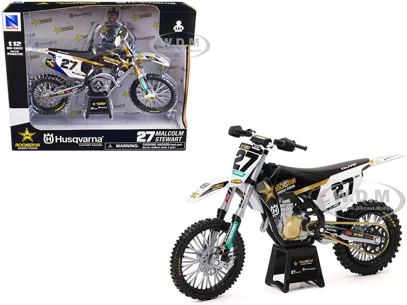 Husqvarna FC450 Motorcycle #27 Malcolm Stewart "Rockstar Energy Drink" 1/12 Diecast Model by New Ray - Other
