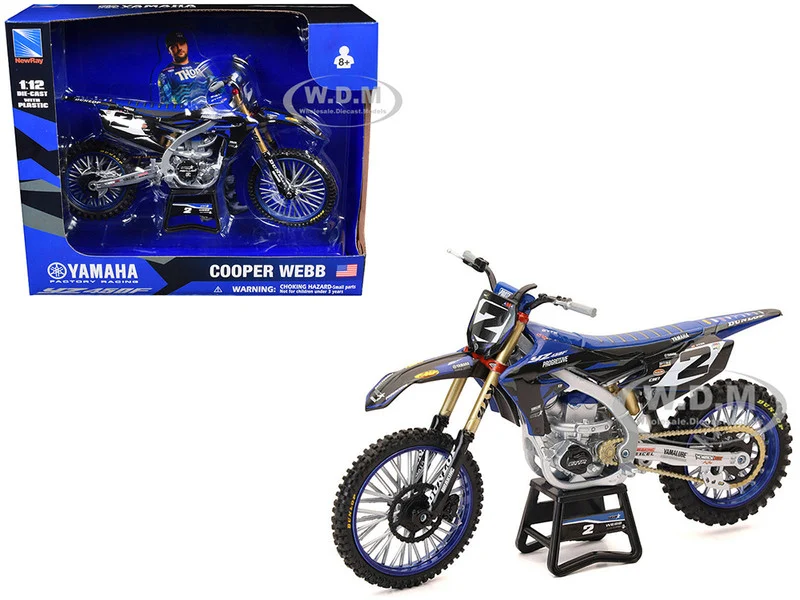 Yamaha YZ450F Motorcycle #2 Cooper Webb "Yamaha Factory Racing" 1/12 Diecast Model by New Ray - Yamaha Motorcycles