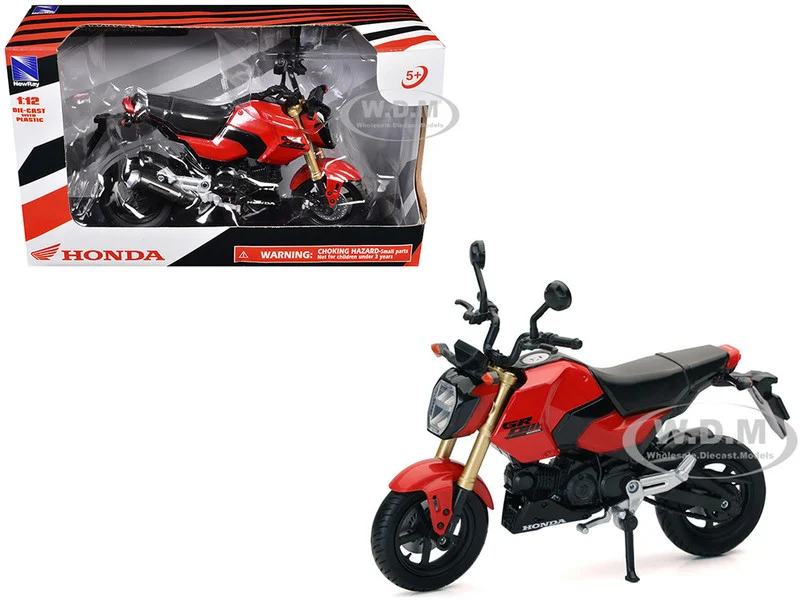 Honda GROM Motorcycle Red 1/12 Diecast Model by New Ray - Honda Models