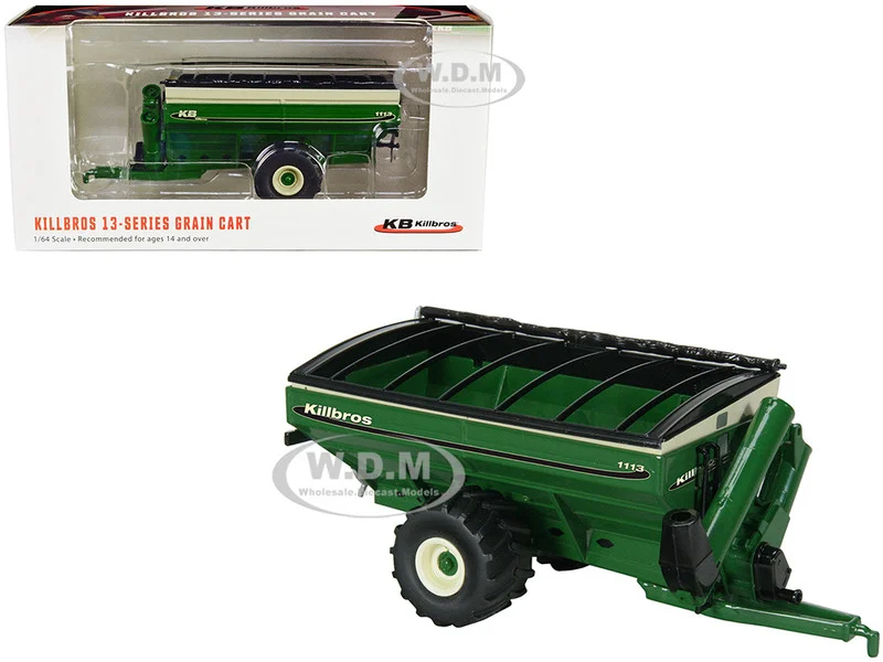 Killbros 1113 Grain Cart with Flotation Tires Green 1/64 Diecast Model by SpecCast - Tractors & Farm Models