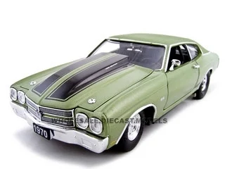 1970 Chevrolet Chevelle SS 454 Pro Street Green 1/24 Diecast Car by Unique Replicas - Chevrolet Models
