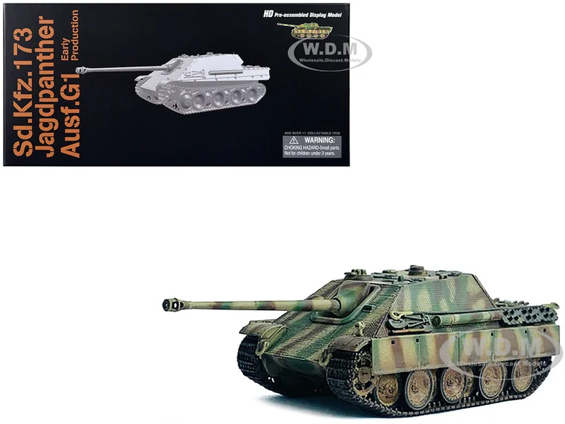 Germany Sd.Kfz.173 Jagdpanther Ausf.G1 Early Production Tank "s.Pz.Abt.654 Ruhr Pocket" (1945) "NEO Dragon Armor" Series 1/72 Plastic Model by Dragon Models - Military Models