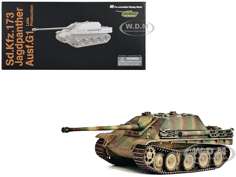 Germany Sd.Kfz.173 Jagdpanther Ausf.G1 Late Production Tank "sPz.Jg.Abt.560, Ardennes" (1944) "NEO Dragon Armor" Series 1/72 Plastic Model by Dragon Models - Military Models
