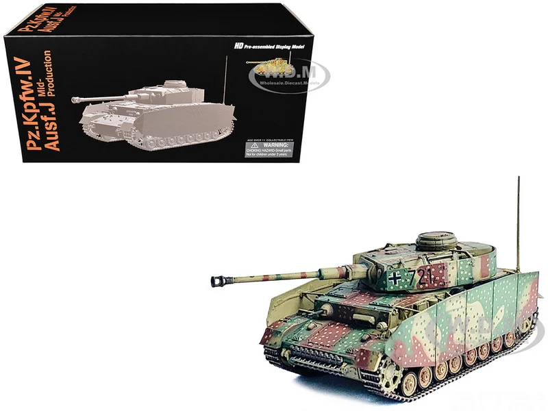 Germany Pz.Kpfw.IV Ausf.J Mid Production Tank "#721, Western Front" (1944) "NEO Dragon Armor" Series 1/72 Plastic Model by Dragon Models - Military Models
