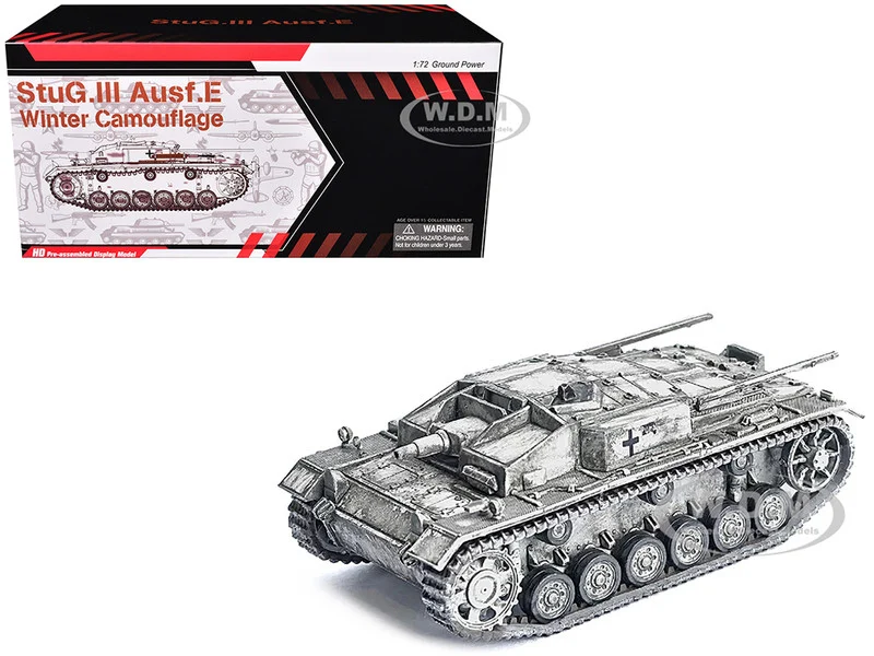 Germany StuG. III Ausf.E Tank Winter Camouflage "StuG.Abt. 202, Russia" (1942) "NEO Dragon Armor" Series 1/72 Plastic Model by Dragon Models - Military Models