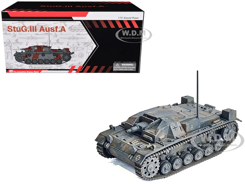 Germany StuG.III Ausf.A Tank "France" (1940) "NEO Dragon Armor" Series 1/72 Plastic Model by Dragon Models - Military Models
