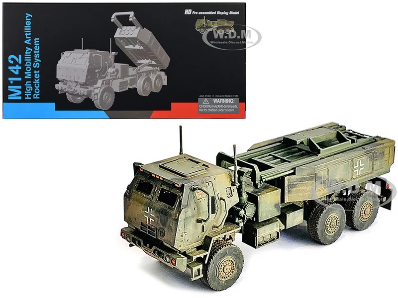Ukraine M142 High Mobility Artillery Rocket System (HIMARS) Green Camouflage "NEO Dragon Armor" Series 1/72 Plastic Model by Dragon Models - Military Models