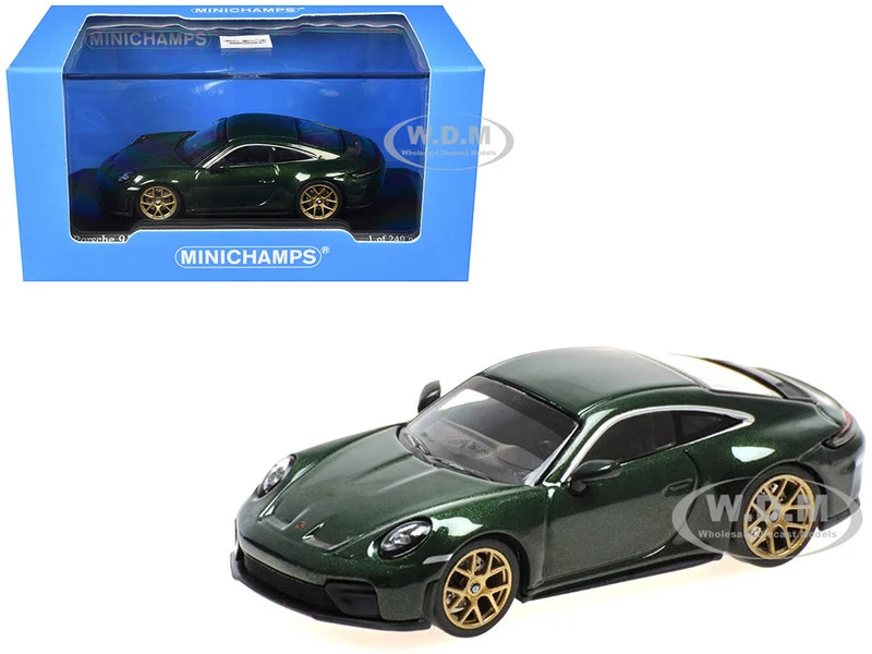 2025 Porsche 911 (992.2) GT3 Touring Green Metallic Limited Edition to 240 pieces Worldwide 1/64 Diecast Model Car by Minichamps - Porsche Models