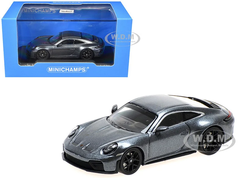 2025 Porsche 911 (992.2) GT3 Touring Gray Metallic Limited Edition to 240 pieces Worldwide 1/64 Diecast Model Car by Minichamps - Porsche Models