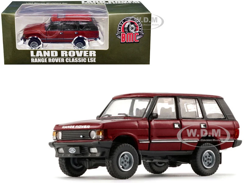 Land Rover Range Rover Classic LSE RHD (Right Hand Drive) Red with Sunroof with Extra Wheels 1/64 Diecast Model Car by BM Creations - Range/Land Rover Models