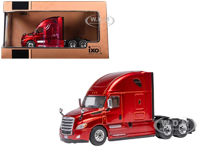 2018 Freightliner Cascadia Truck Tractor Red Metallic 1/64 Diecast Model by IXO Models - Freightliner Models