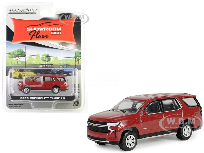 2023 Chevrolet Tahoe LS Radiant Red Metallic "Showroom Floor" Series 5 1/64 Diecast Model Car by Greenlight - Chevrolet Models