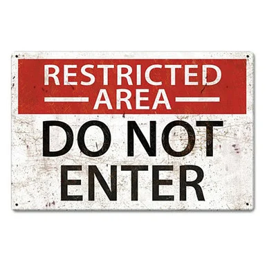 Restricted Area Metal Sign - Vintage Sign Co.