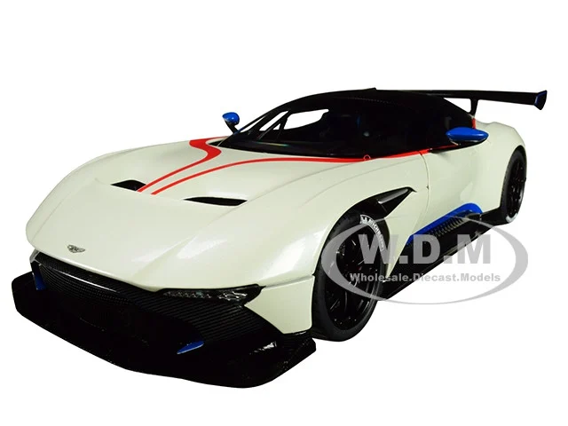 Aston Martin Vulcan Stratus White with Red and Blue Stripes 1/18 Model Car by Autoart - Aston Martin Models