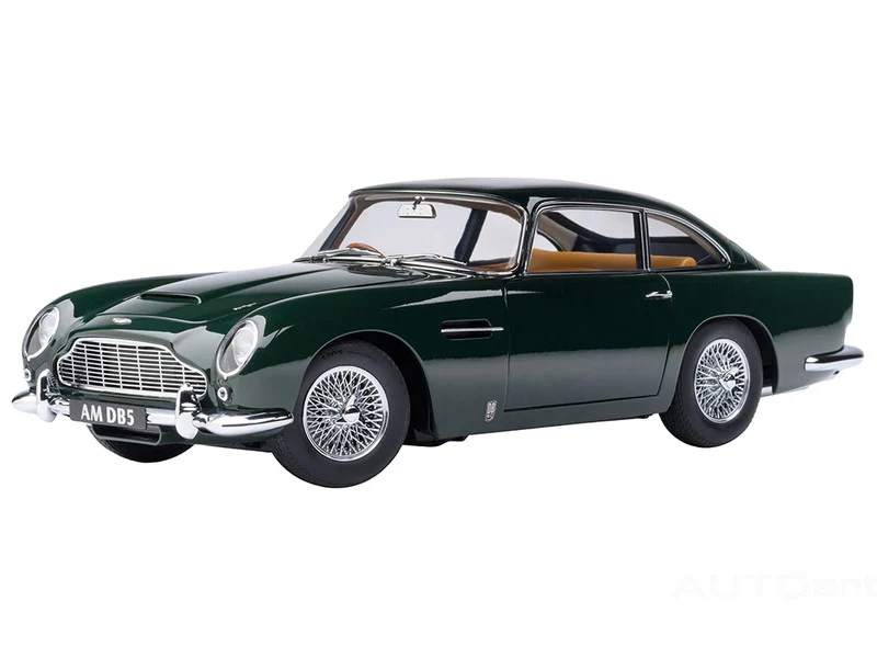 Aston Martin DB5 RHD (Right Hand Drive) British Racing Green 1/18 Model Car by Autoart - Aston Martin Models