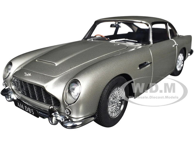Aston Martin DB5 RHD (Right Hand Drive) Birch Silver 1/18 Model Car by Autoart - Aston Martin Models