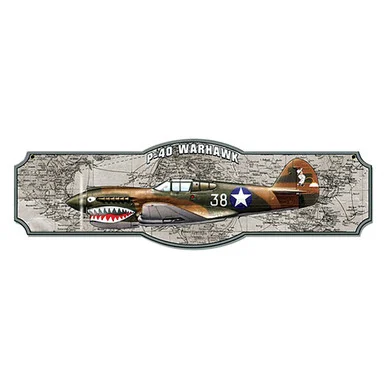 P-40 Plasma Metal Sign