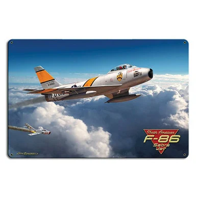 F-86 Sabre Jet Metal Sign