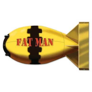 Fat Man Bomb Plasma Metal Sign - Vintage Sign Co.