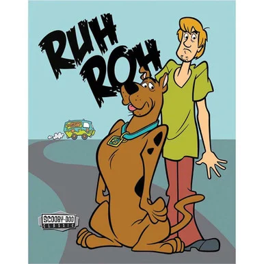 Scooby Doo Ruh Roh Metal Sign - Desperate Enterprises
