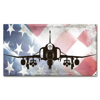 F-4 Phantom II U.S. Flag Metal Sign