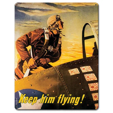 Keep Him Flying Metal Sign - Vintage Sign Co.