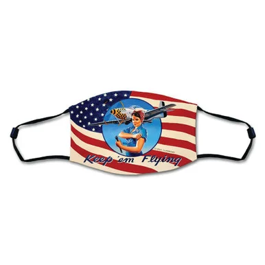 Keep 'Em Flying Rosie Facemask - Vintage Sign Co.