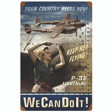 P-38 Rosie Vintage Sign