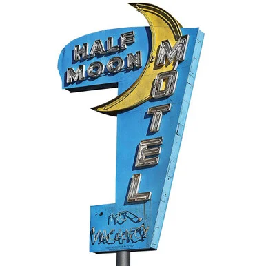Half Moon Motel Metal Sign - Vintage Sign Co.