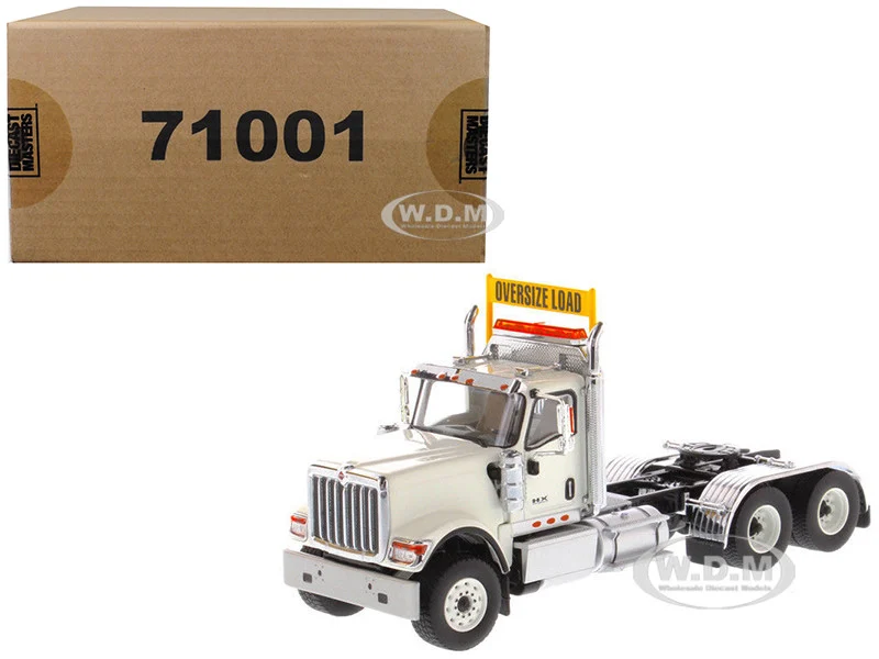 International HX520 Day Cab Tandem Tractor White 1/50 Diecast Model by Diecast Masters - International Models