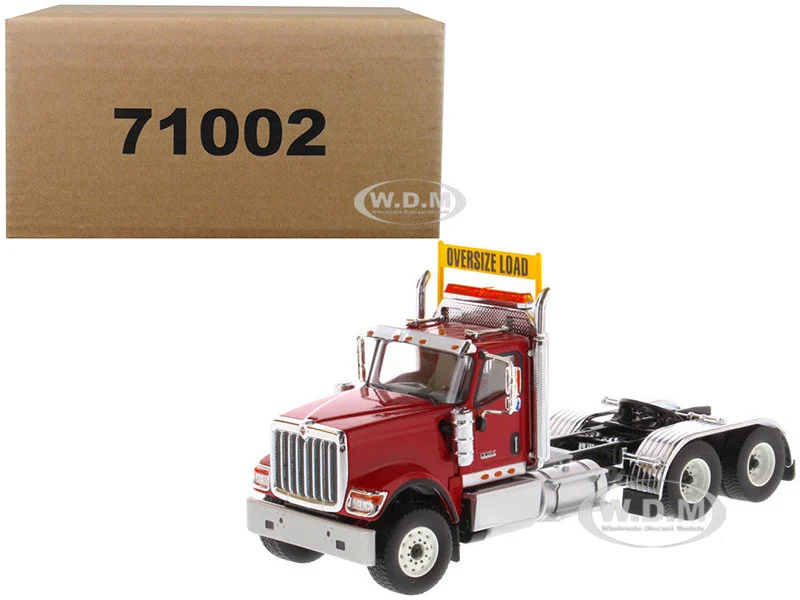 International HX520 Day Cab Tandem Tractor Red 1/50 Diecast Model by Diecast Masters - International Models