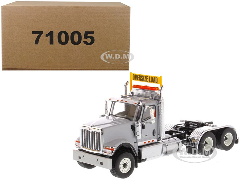 International HX520 Day Cab Tandem Tractor Light Grey 1/50 Diecast Model by Diecast Masters - International Models