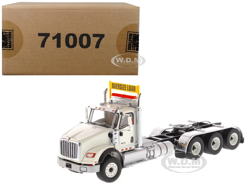 International HX620 Day Cab Tridem Tractor White "Transport Series" 1/50 Diecast Model by Diecast Masters - International Models