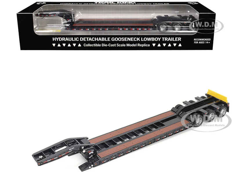 Trail King TK120 Hydraulic Detachable Gooseneck Lowboy Trailer Black (Regular Version) "Transport Series" 1/50 Diecast Model by Diecast Masters - Accessories