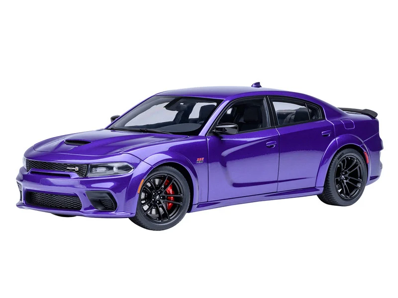 Dodge Charger Scat Pack Widebody Plum Crazy Purple Metallic 1/18 Model Car by Autoart - Dodge Models