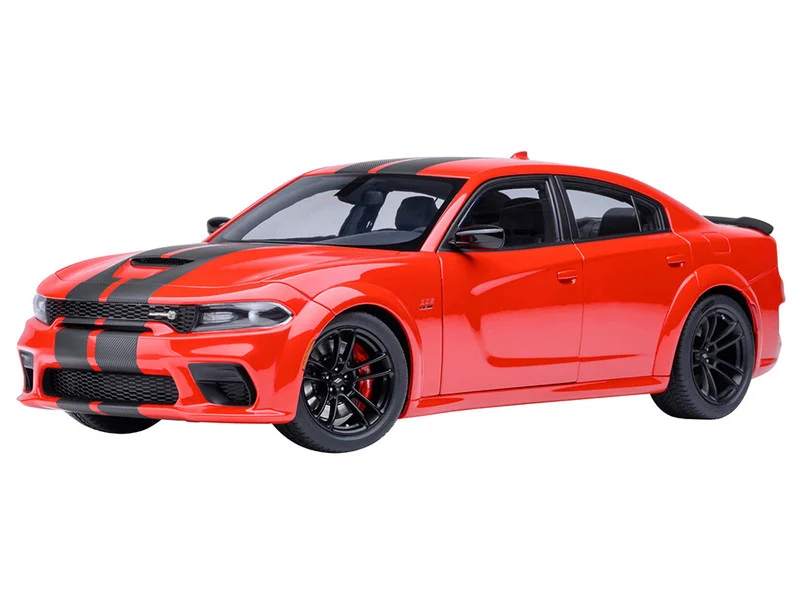 Dodge Charger Scat Pack Widebody Torred with Carbon Stripes 1/18 Model Car by Autoart - Dodge Models