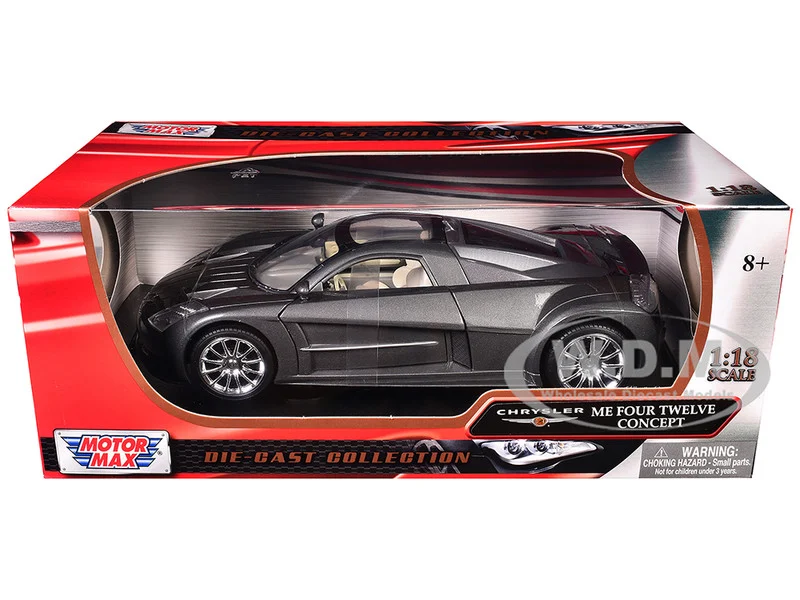 Chrysler Me Four Twelve Concept Car Grey 1/18 Diecast Model Car by Motormax - Chrysler Models