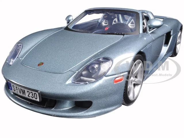 Porsche Carrera GT Silver with Black Interior 1/18 Diecast Model Car by Motormax - Porsche Models