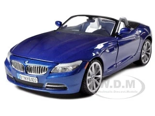2010 BMW Z4 Convertible Blue 1/24 Diecast Model Car by Motormax - BMW Models